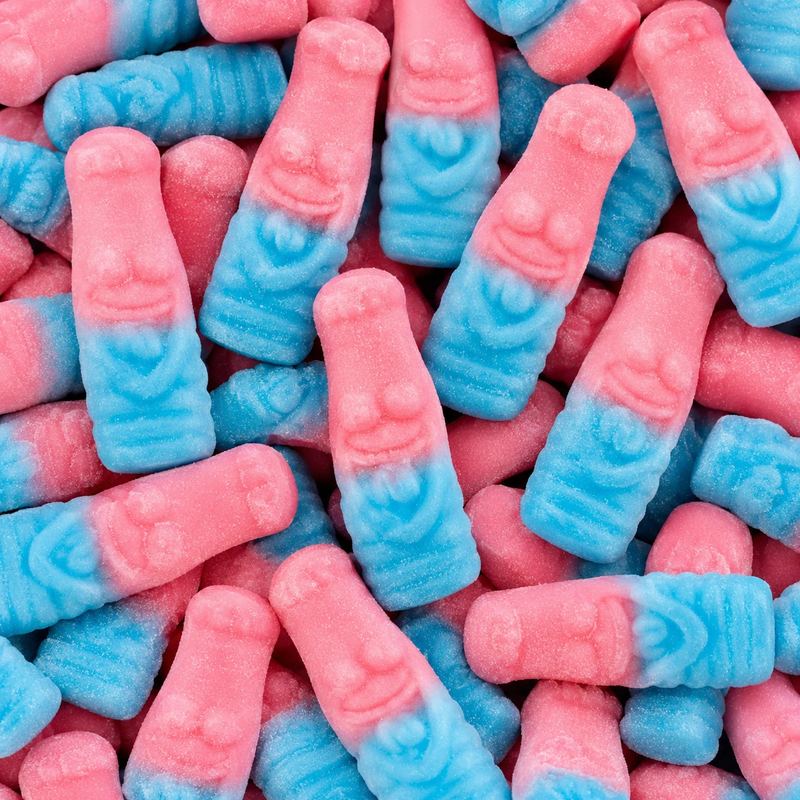 Bubblizz Dooo : bouteilles lisses rose et bleu