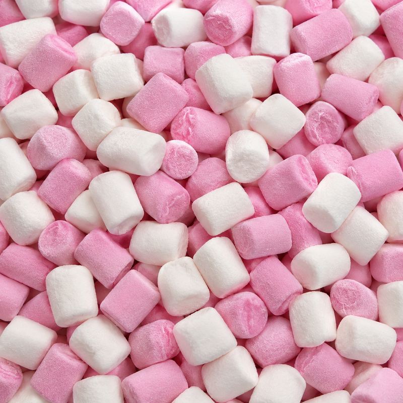 Mini marshmallows roses et blancs (Finitronc Toppings)
